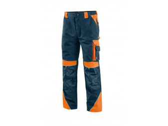 Kalhoty pánské montérkové do pasu CXS-SIRIUS BRIGHTON, černo-oranžové, vel. 52, CANIS