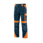 Kalhoty pánské montérkové do pasu CXS-SIRIUS BRIGHTON, černo-oranžové, vel. 56, CANIS