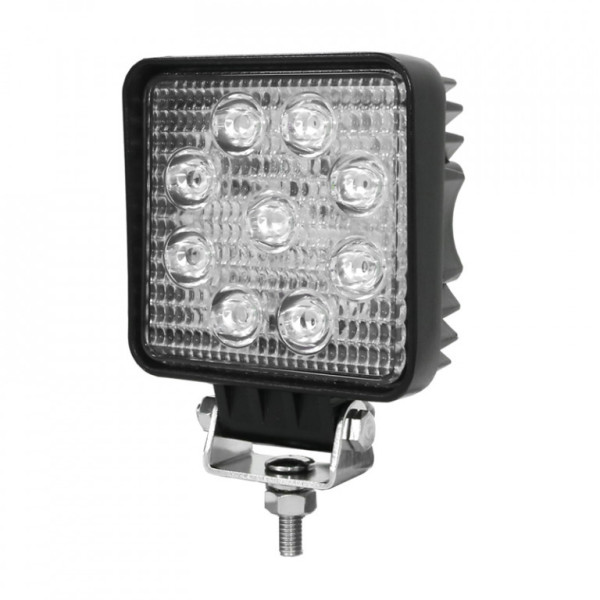 Svítilna pracovní LED 90x90mm, 10-32V, 9 ETI LED, 27W, 1600Lm, R10