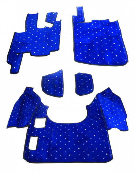 Koberce textilní DAF, XF-95, 1997-2002, modré, kompletní kabina