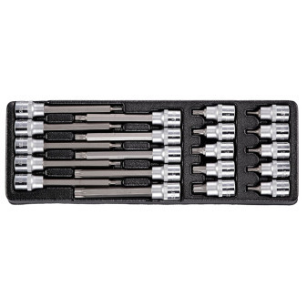 Sada zástrčných hlavic TORX 1/2, 20 dílů