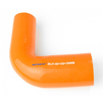 Redukce silikonová koleno, průměr 60/51 mm, ohyb 90°, délka 150x150 mm