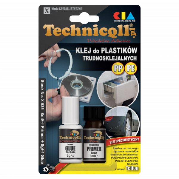 Lepidlo na PP, PE a PTFE TECHNICQLL 8g+8ml