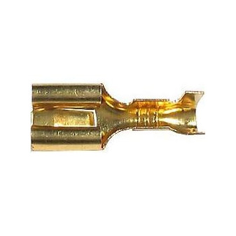 Konektor protiotřesový - zdířka 6,3mm, kabel 1-2,5mm2, prolis