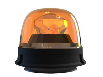 Maják 12V/24V 28W 10x LED CN oranžový magnetický 7 záblesků