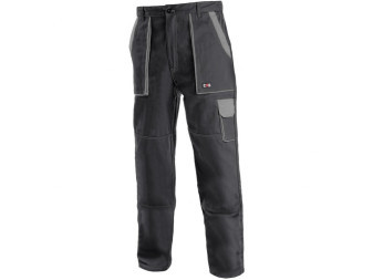 Kalhoty pánské montérkové do pasu CXS-LUXY JOSEF, černo-šedé, vel. 68, CANIS