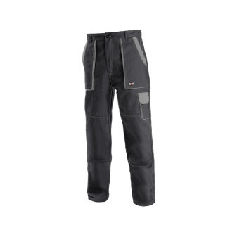 Kalhoty pánské montérkové do pasu CXS-LUXY JOSEF, černo-šedé, vel. 68, CANIS