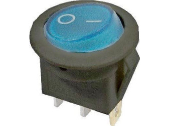 Vypínač kolébkový  ON-OFF 12V/16A modrý