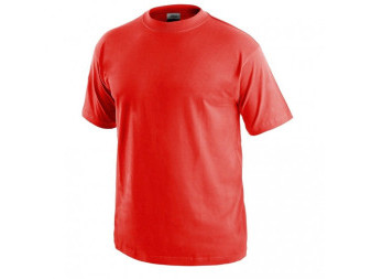 Tričko CXS-DANIEL Leaf, krátký rukáv, červené, 100% bavlna, vel. M, CANIS