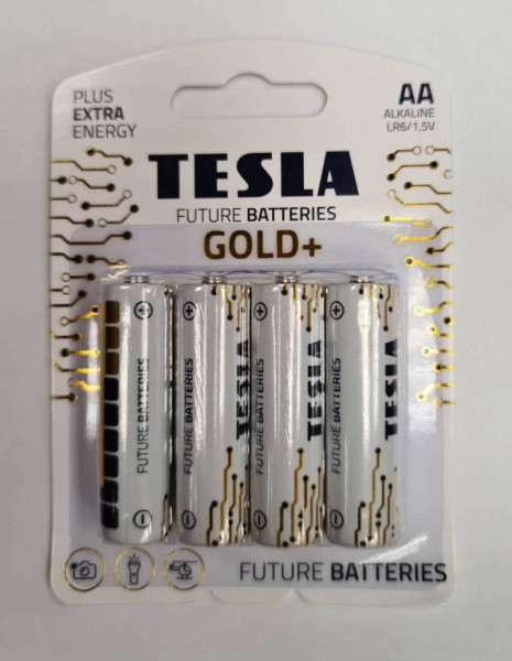 Baterie AA 1,5V alkalická TESLA - balení 4kusů