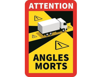 Samolepka Mrtvý úhel - Angles Morts 250X170 mm magnetická na auto