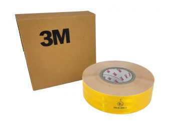 Páska reflexní samolepící žlutá, balení 50m x 5cm