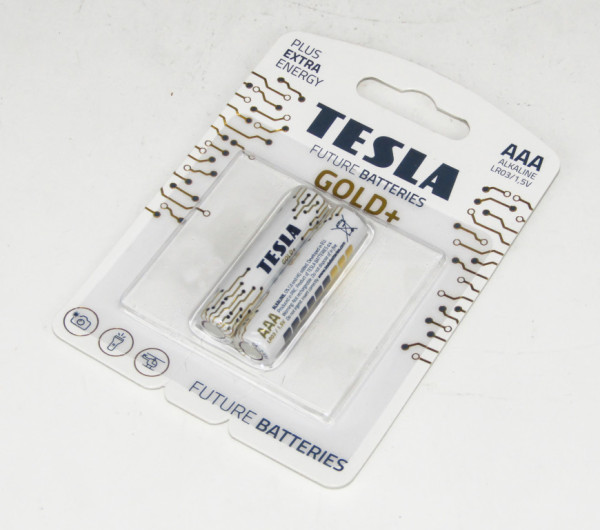 Baterie AAA1,5V alkalická TESLA - balení 2 kusů Gold