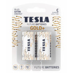 Baterie C GOLD 1,5V alkalická TESLA - balení 2 kusů