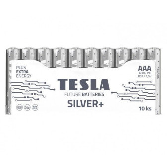 Baterie AAA SILVER 1,5V alkalická TESLA - balení 10 kusů