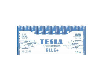 Baterie AAA BLUE 1,5V zinko-uhlíkové TESLA - balení 10 kusů