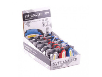 Svítilna LED s magnetem a karabinou, různé barvy