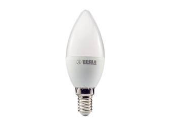 Žárovka TESLA bytová LED CANDLE svíčka, E14, 6W, 230V, 470lm, 25 000h, 3000K teplá bílá, 180st