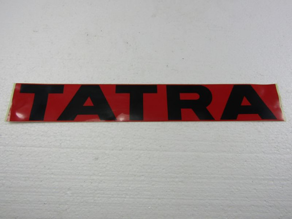 Samolepka Tatra hranatá dlouhá 75x500mm, černo-červená