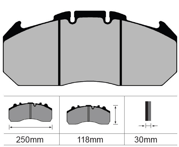 Destičky brzdové RENAULT, MAN Juratek, IVECO, VOLVO