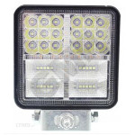 Svítilna pracovní 38 LED bílá + 16 LED žlutá, 10-30V, 38*3W, 108x108x37mm