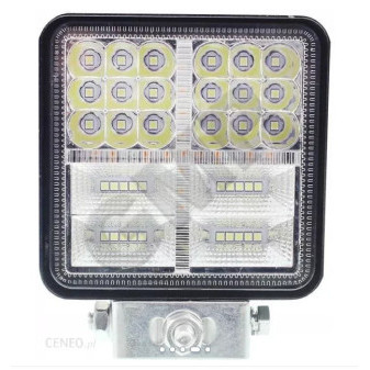 Svítilna pracovní 38 LED bílá + 16 LED žlutá, 10-30V, 38*3W, 108x108x37mm