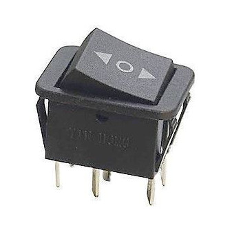 Přepínač kolébkový ON-OFF-ON 250V/15A černý