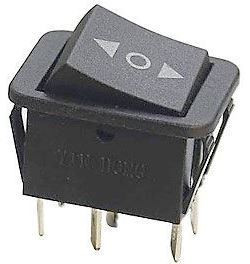 Přepínač kolébkový ON-OFF-ON 250V/15A černý