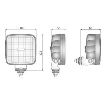 Světlomet pracovní LED 12/24V 105X105 1600LM