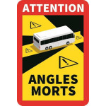 Samolepka Mrtvý úhel - Angles Morts 250X170 mm laminovaná na autobus