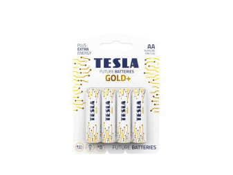 Baterie AA GOLD 1,5V alkalická TESLA - balení 4 kusů