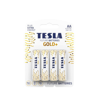 Baterie AA GOLD 1,5V alkalická TESLA - balení 4 kusů