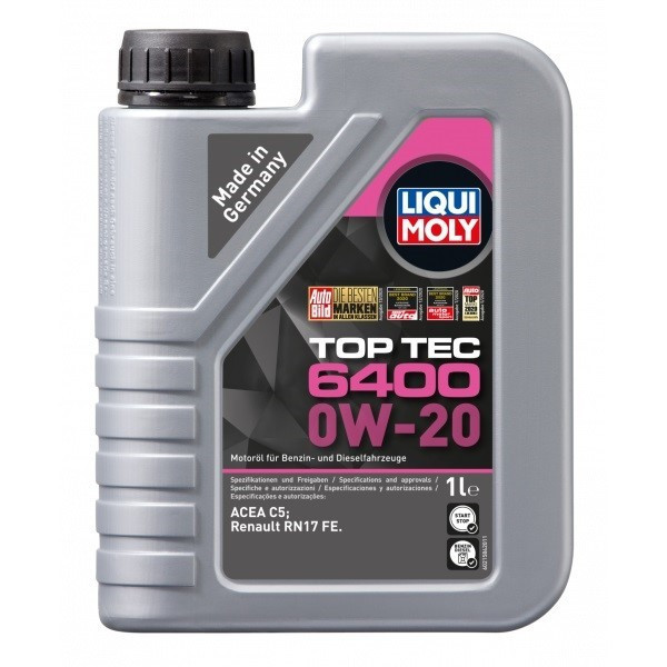 Olej motorový 0W20 LIQUI MOLY Top Tec 6400 5L