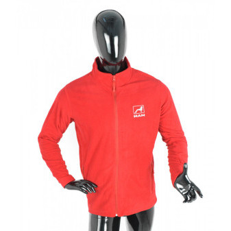 Bunda/mikina fleece MAN červená M