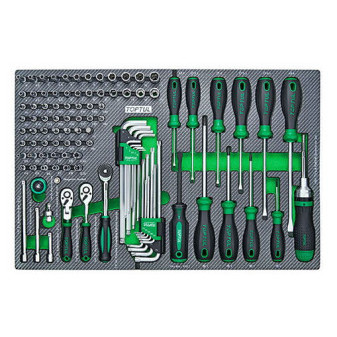 Vložka s nářadím pro vozík pěna 575x375, 114 ks