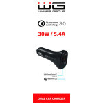 Zástrčka WG 12-24V 2xUSB-A  5,4A, rychlonabíjení