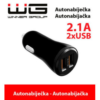 Zástrčka WG 12-24V 2xUSB-A  2,1A