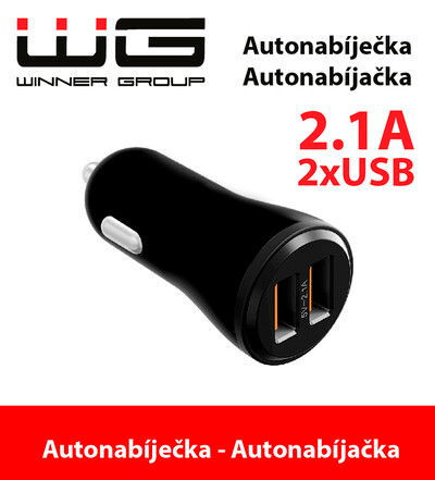 Zástrčka WG 12-24V 2xUSB-A  2,1A