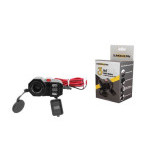 Zásuvka vodotěsná 12V, 2 x USB pro motocykl s vodotěsným spínačem