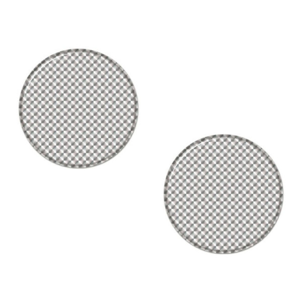 Samolepka odrazda 3D kulatá, 5cm, stříbrná, reflexní prvky, 2ks