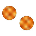 Samolepka odrazka 3D kulatá, 5cm, oranžová, reflexní prvky, 2ks