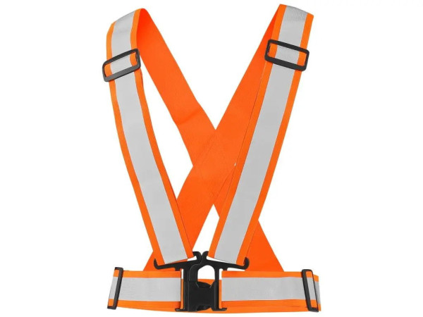 Kříž reflexní výstražný, elastický, oranžový