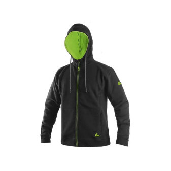 Mikina CXS HARRISON, pánská, černo-zelená vel. 2XL