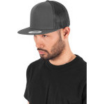 Čepice kšiltovka Snapback, FLEXFIT Yupoong Trucker, šíťkovaná, světle šedá