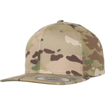 Čepice kšiltovka Snapback, FLEXFIT Yupoong baseballová, pouštní maskáčová
