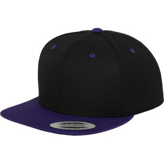 Čepice kšiltovka Snapback, FLEXFIT Yupoong baseballová, fialovo-černá