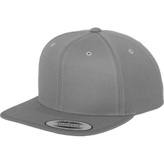 Čepice kšiltovka Snapback, FLEXFIT Yupoong baseballová, stříbrná