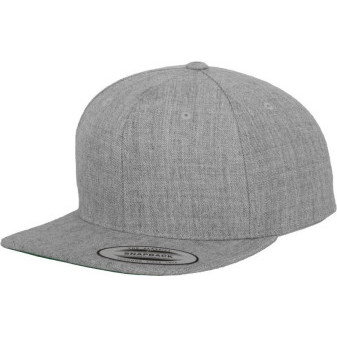 Čepice kšiltovka Snapback, FLEXFIT Yupoong baseballová, světle šedá
