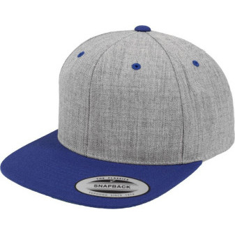 Čepice kšiltovka Snapback, FLEXFIT Yupoong baseballová, modro-šedá