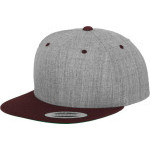 Čepice kšiltovka Snapback, FLEXFIT Yupoong baseballová, hnědo-šedá